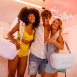 Polarbox® Pop Cooler box - Sky Blue with Baby Rose Leather Strap - 12L - Image 5