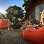 ⁦كرسي بين باج كبير خارجي - وردي⁩ - الصورة ⁦5⁩