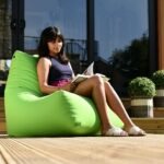 ⁦كرسي بين باج كبير خارجي - أخضر ليموني⁩ - الصورة ⁦5⁩