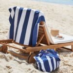 ⁦شنطة بحر - ازرق غامق مخطط⁩ - الصورة ⁦8⁩