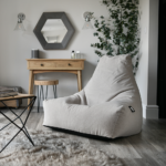 ⁦كرسي بين باج مخمل شمواه - رمادي صخري⁩ - الصورة ⁦4⁩