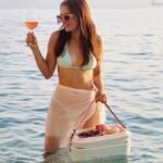 Polarbox® Pop Cooler box - Sky Blue with Baby Rose Leather Strap - 20L - Image 6