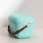 Polarbox® Classic Cooler box - Cyan with Brown Leather Strap - 20L - Image 8