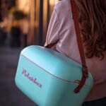 Polarbox® Classic Cooler box - Cyan with Brown Leather Strap - 20L - Image 4