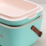 Polarbox® Classic Cooler box - Cyan with Brown Leather Strap - 20L - Image 9