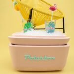 Polarbox® Pop Cooler box - Nude with Cyan Leather Strap - 12L - Image 2