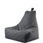 كرسي بين باج كبير مبطن - رمادي