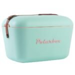 Polarbox® Classic Cooler box - Cyan with Brown Leather Strap - 20L