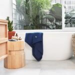 ⁦منشفة حمام - ازرق عامق - مقاس كبير جدا⁩ - الصورة ⁦4⁩