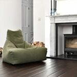 ⁦كرسي بين باج مخمل شمواه - أخضر زيتي⁩ - الصورة ⁦4⁩