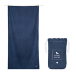 منشفة رياضة سريعة الجفاف - أزرق غامق - مقاس كبير