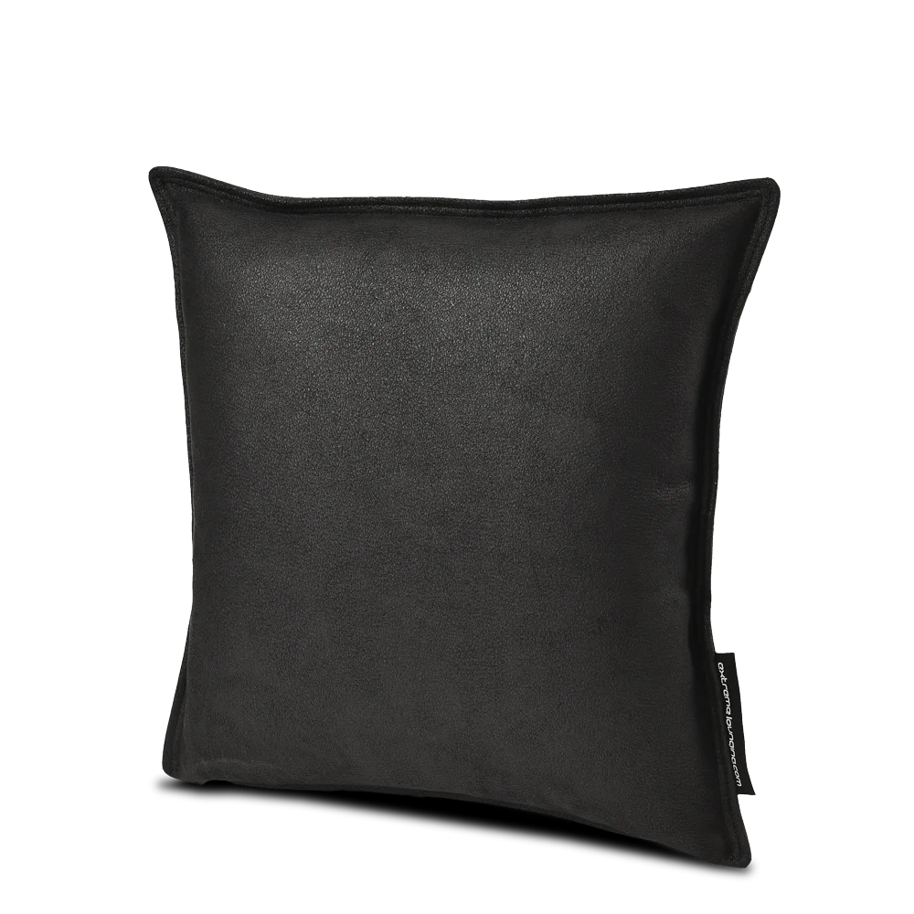 مخدة جلد اسود مخدة كنب جلد فاخر - الصورة 1