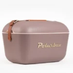 Golden Edition Cooler Box with Brown Leather Strap – 20 Liters
