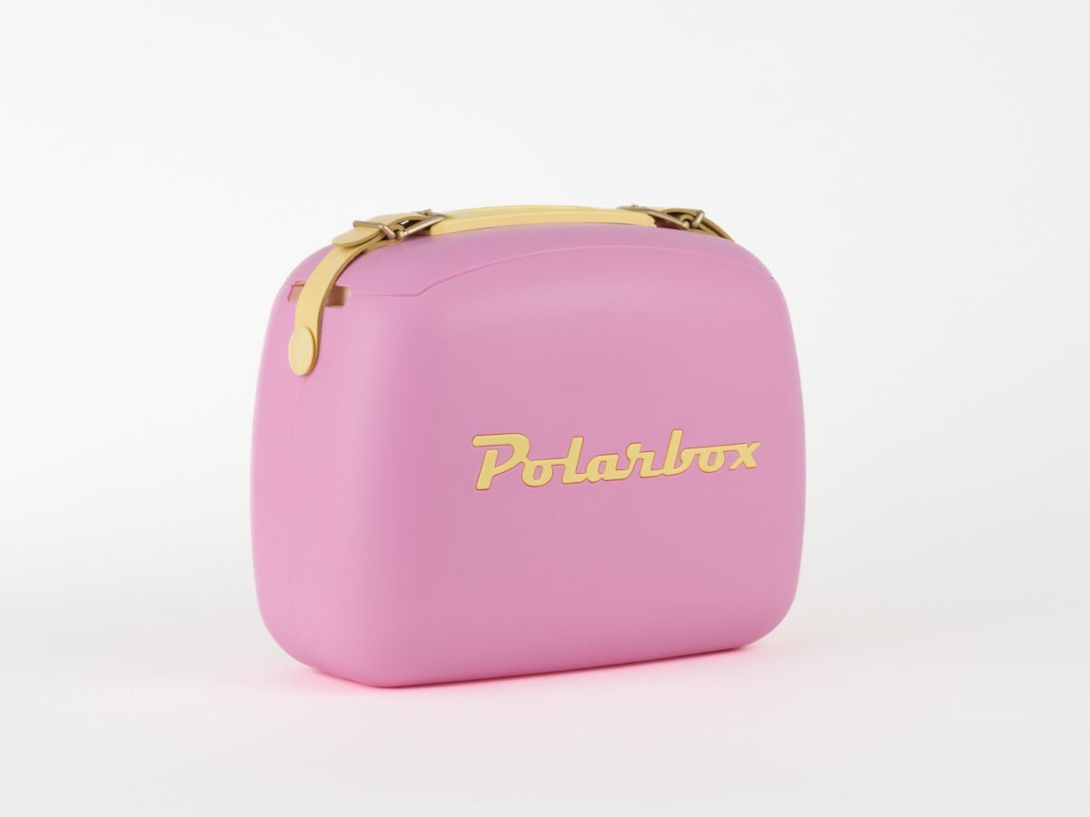 ⁦حقيبة وجبة غداء بوب - لون فوشي بحزام أصفر 6 لتر⁩ - الصورة ⁦3⁩