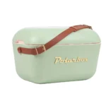 ⁦صندوق حافظ للبرودة اصدار ذهبي بحزام جلد بني 20 لتر⁩ - الصورة ⁦2⁩